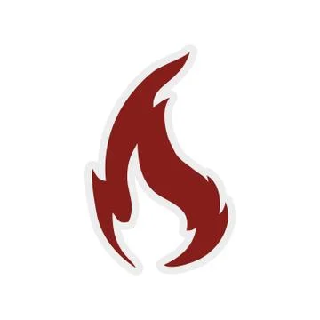 Flame icon. Fire design. Vector graphic Illustrazione stock