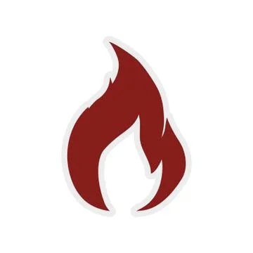 Flame icon. Fire design. Vector graphic イラスト素材