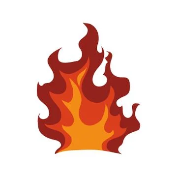 Flame icon. Fire design. Vector graphic Illustrazione stock