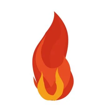 Flame icon. Fire design. Vector graphic Illustrazione stock
