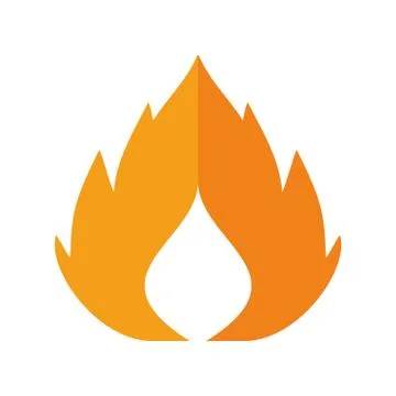 Flame icon. Fire design. Vector graphic イラスト素材