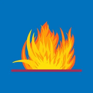 Flame icon. Flat illustration of flame vector icon for web design 스톡 일러스트