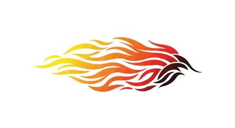 Flame icon with gradient colors Stock Illustration