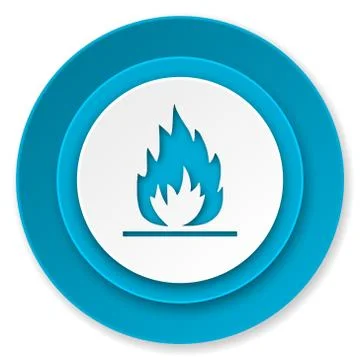 Flame icon. Stock Illustration