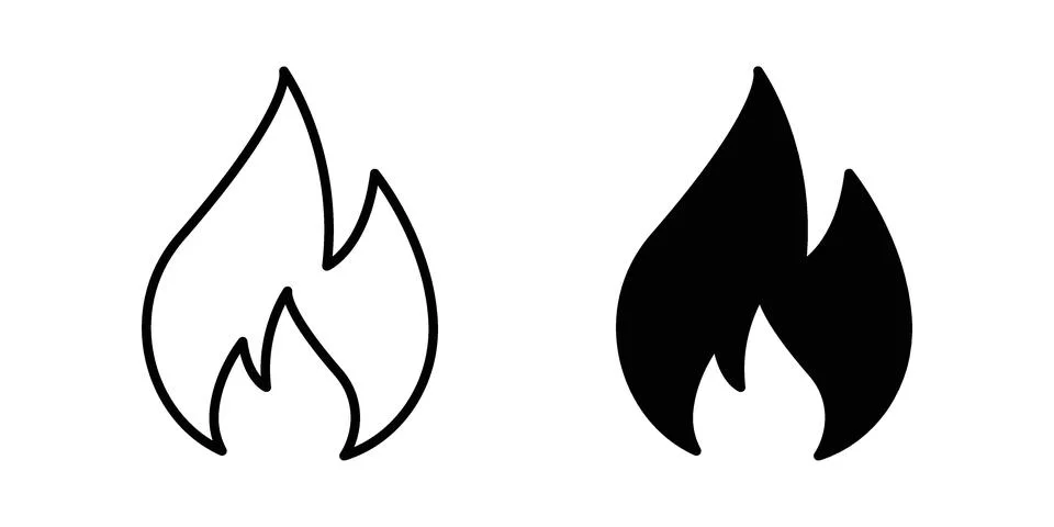Flame icon or illustration vector symbols Stock Illustration