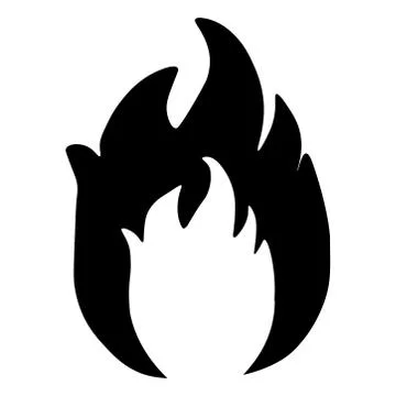 Flame Icon, Vector Stock Illustration