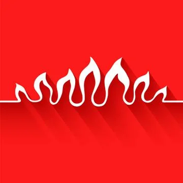 Flame. Infographic element. Vector illustration on red Stock Illustration