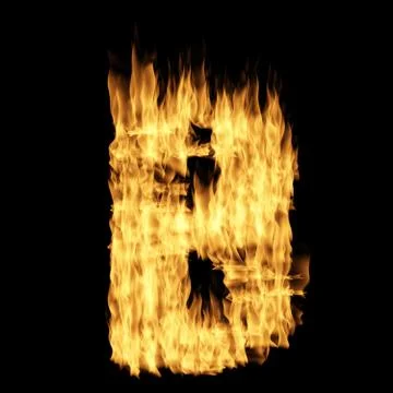 Flame letter B Stock Illustration