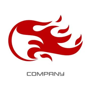 Flame Letter f logo Stock Illustration