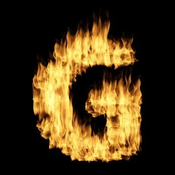 Flame letter G Stock Illustration