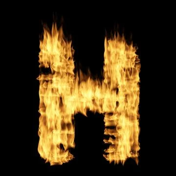 Flame letter H Stock Illustration