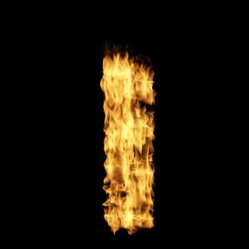 Flame letter I Stock-Illustration