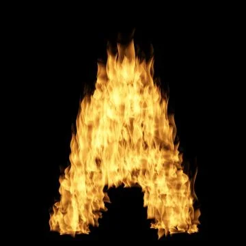 Flame letter A Illustrazione stock