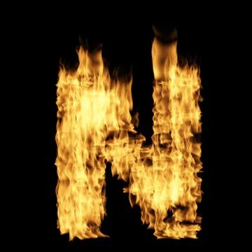 Flame letter N Stock Illustration