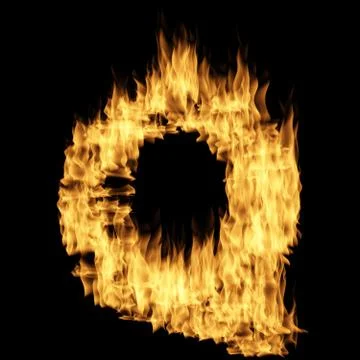 Flame letter Q Stock Illustration