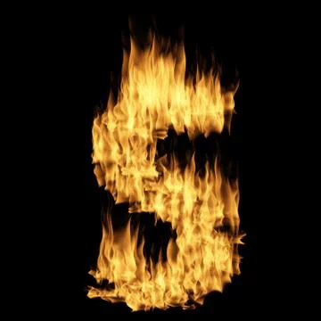 Flame letter S Stock Illustration