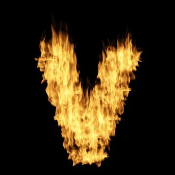 Flame letter V Stock-Illustration