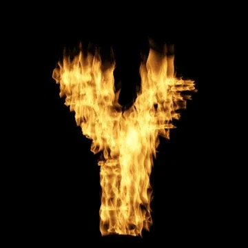 Flame letter Y Stock Illustration