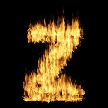 Flame letter Z Stock Illustration