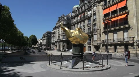 Flame of Liberty, Paris Stock Footage