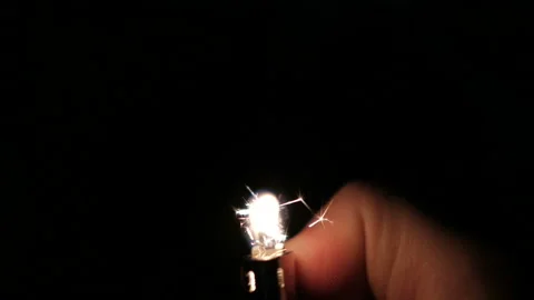 Flame lighter on a black background. Stock-Footage 97803579