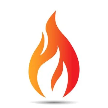Flame logo design icon. Creative fire concept template for oil and gas compan Stock Illustration