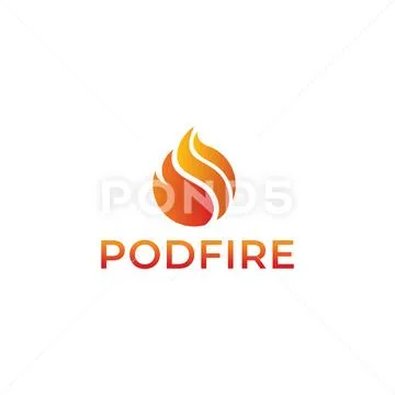 Flame logo design Stock Illustration