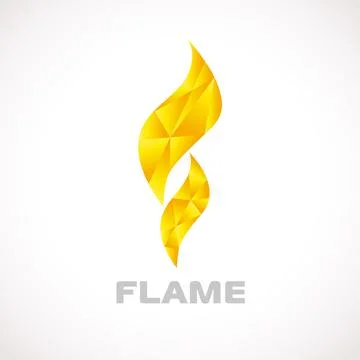Flame logo facet Illustrazione stock