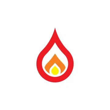 Flame logo fire icon vector symbol design Illustrazione stock