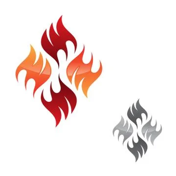 Flame logo icon Stock Illustration