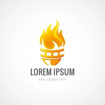 Flame logo Illustrazione stock