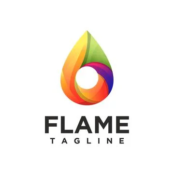 Flame logo Stock Illustration
