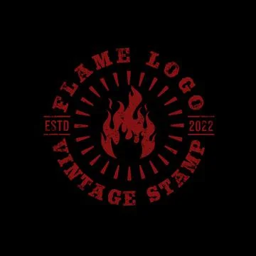 Flame Logo Stamp Stock Illustration