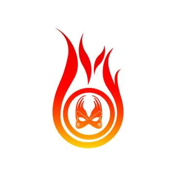 Flame logo Vector template. fire logo design graphic. torch logo Design eleme Stock Illustration