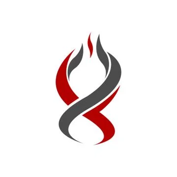 Flame logo Vector template. fire logo design graphic. torch logo Design eleme Stock Illustration