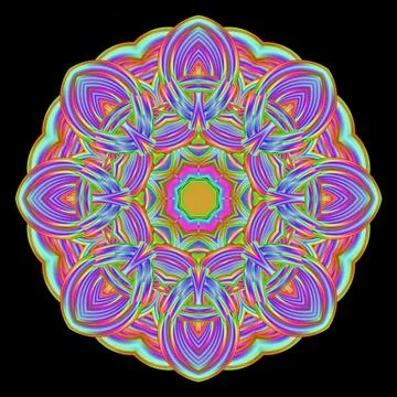 Flame mandala Stock Illustration