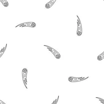 Flame meteorite pattern seamless vector Stock Illustration