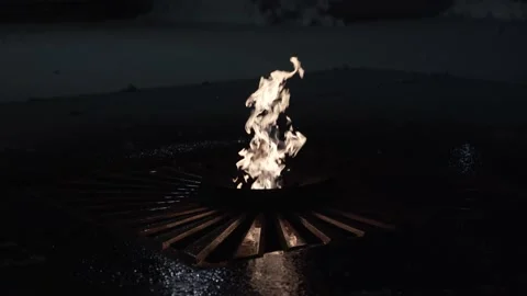 Flame at monument of unknown soldier Stock Footage 168358244