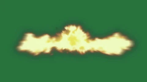 Flame Motion With Explosion - Chroma Key Green Screen Footage Stockbeeldmateriaal 338016266