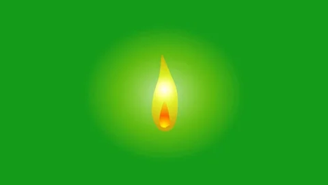 Flame motion graphics with green screen background Stock Footage 129487711