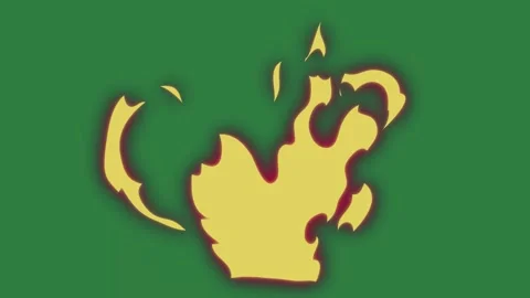 Flame Moving With Fire Transparent Background Animation Stock Footage 338015092