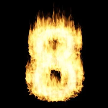 Flame number Eight Stock Illustration