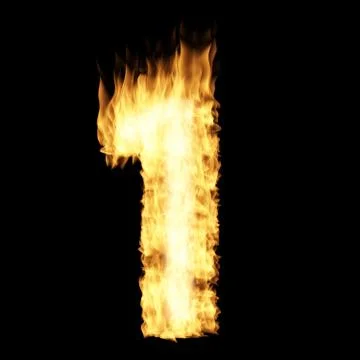 Flame number One 스톡 일러스트