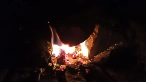 Flame in the oven Video stock 243581422