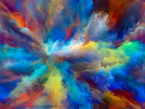 The Flame of Paint Stock Illustration