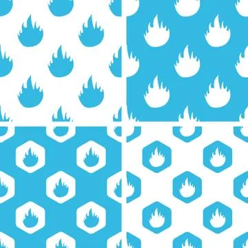 Flame patterns set Stock Illustration