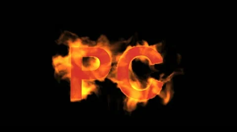 Flame PC word,fire text. 库存影片 22226625