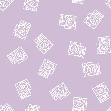 Flame proof building material line vector seamless pattern 스톡 일러스트