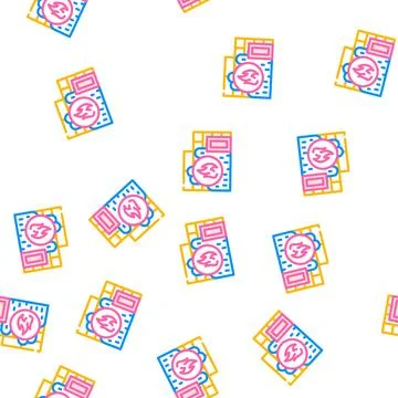 Flame proof building material vector seamless pattern Illustrazione stock