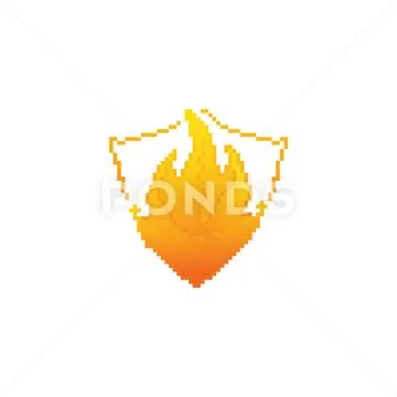 Fire Resistant Icon Symbol Illustration On Stock Vector (Royalty
